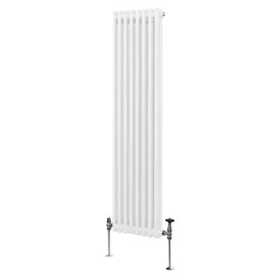 Tradicionalni radiator z 2 stolpcema - 1800 x 382 mm - bel