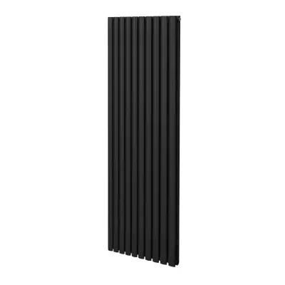 Ovalni stebričasti radiator – 1800 mm x 600 mm – črn