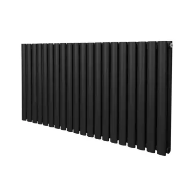 Ovalni stebričasti radiator – 600 mm x 1200 mm – črn