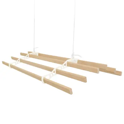 Clothing Airer stropni škripec - slonokoščena - 2,4 m