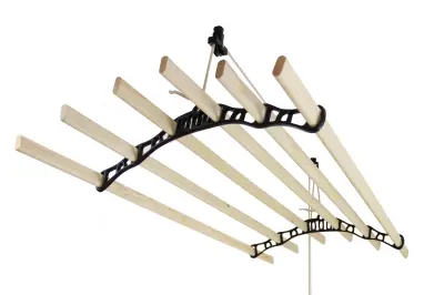 Clothing Airer stropni škripec - črn - 2,4 m