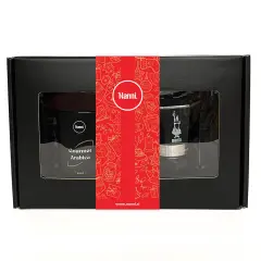 NANNI MOKA EXPRESS 3 (kafetiera) - GOURMET ARABICA MOKA 250g darilni set