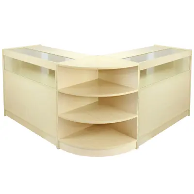 Set prodajnih pultov in maloprodajnih vitrin Libra Maple