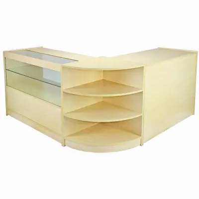Komplet prodajnih pultov in maloprodajnih vitrin Nova Maple