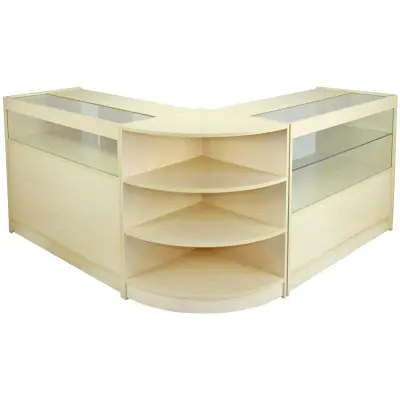 Set prodajnih pultov in maloprodajnih vitrin Virgo Maple