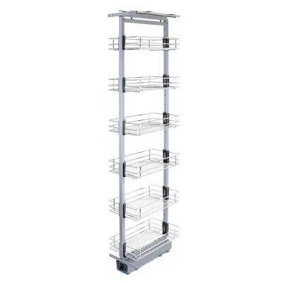 KuKoo izvlečna kuhinjska shramba z mehkim zapiranjem – 46 cm D x 190-220 cm V