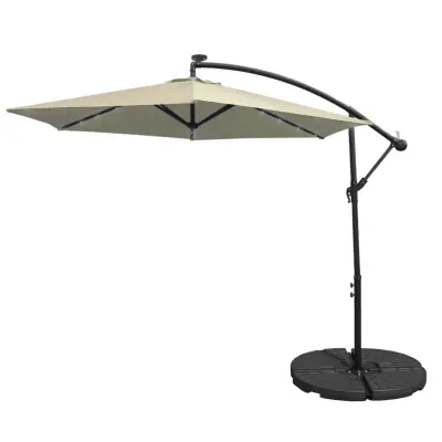 Krem 3 m LED konzolni senčnik z ventilatorjem