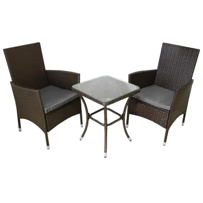 JardÃ Rattan Bistro Set Rjava