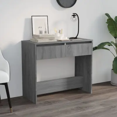 The Living Store Klubska mizica siva sonoma 89x41x76,5 cm iverna plošča - Konzolna Mizica
