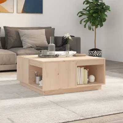 The Living Store Klubska mizica 80x81x36,5 cm trdna borovina - Klubska Mizica
