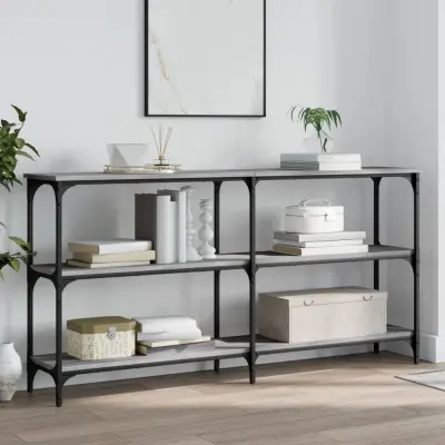 The Living Store Konzolna mizica siva sonoma 150x29x75 cm inženirski les - Konzolna Mizica