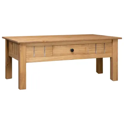 The Living Store Klubska mizica 100x60x45 cm trdna borovina Panama Range - Klubska Mizica