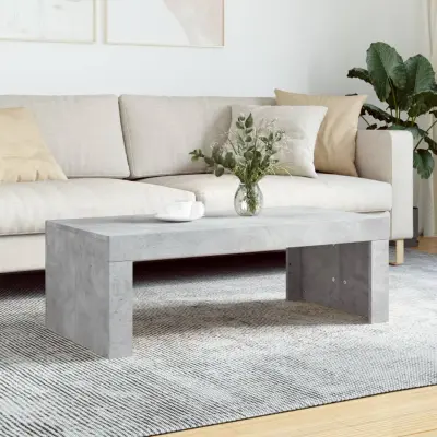 The Living Store Klubska mizica betonsko siva 102x50x36 cm inženirski les - Klubska Mizica