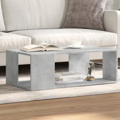 The Living Store Klubska mizica betonsko siva 89,5x48x30 cm inženirski les - Klubska Mizica