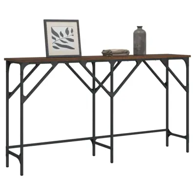 The Living Store Konzolna mizica rjav hrast 140x29x75 cm inženirski les - Konzolna Mizica