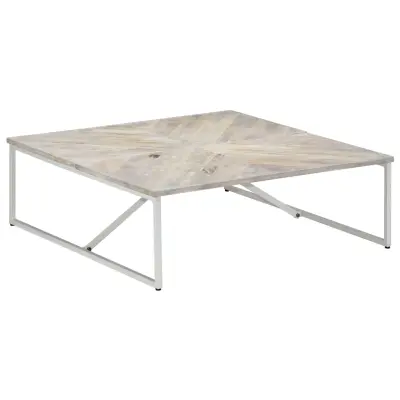 The Living Store Klubska mizica 110x110x36 cm trden mangov les - Klubska Mizica