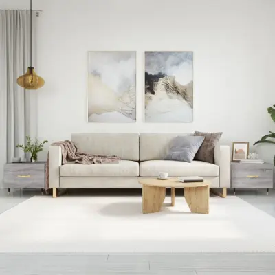 The Living Store Klubske mizice 2 kosa sive sonoma 50x50x40 cm inženirski les - Klubska Mizica