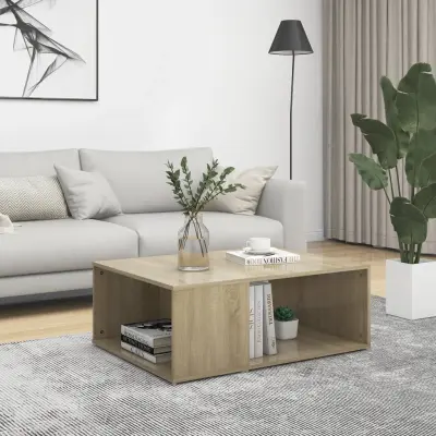 The Living Store Klubska mizica sonoma hrast 90x67x33 cm iverna plošča - Klubska Mizica