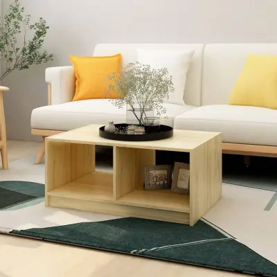 The Living Store Klubska mizica 75x50x33,5 cm trdna borovina - Klubska Mizica
