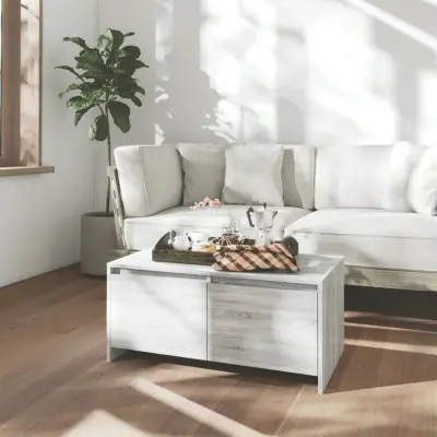 The Living Store Klubska mizica siva sonoma 90x50x41,5 cm iverna plošča - Klubska Mizica