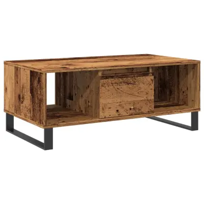 vidaXL Klubska mizica starinski les 90x50x36,5 cm inženirski les