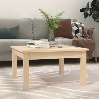 The Living Store Klubska mizica 55x55x30 cm trdna borovina - Klubska Mizica