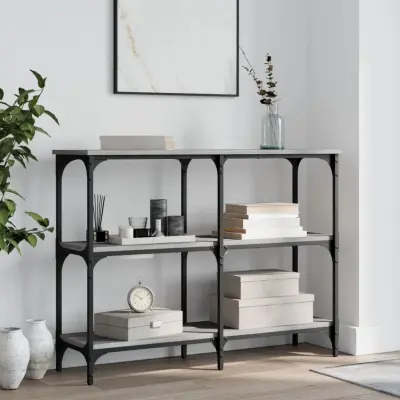 The Living Store Konzolna mizica siva sonoma 100x29x75 cm inženirski les - Konzolna Mizica