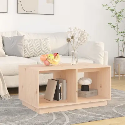 The Living Store Klubska mizica 80x50x40 cm trdna borovina - Klubska Mizica