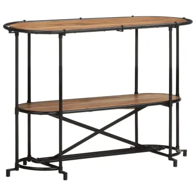 vidaXL Konzolna mizica 110x42x76 cm trden akacijev les