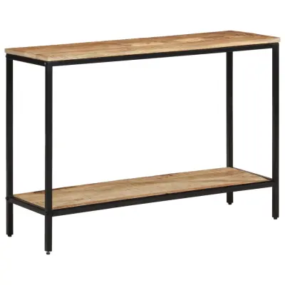 The Living Store Konzolna mizica 100x35x70 cm trden neobdelan mangov les - Konzolna Mizica