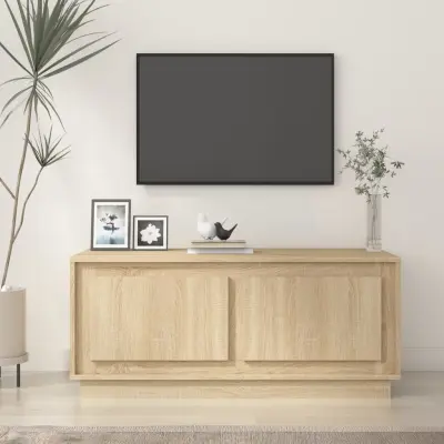 The Living Store Klubska mizica sonoma hrast 102x50x44 cm inženirski les - Klubska Mizica