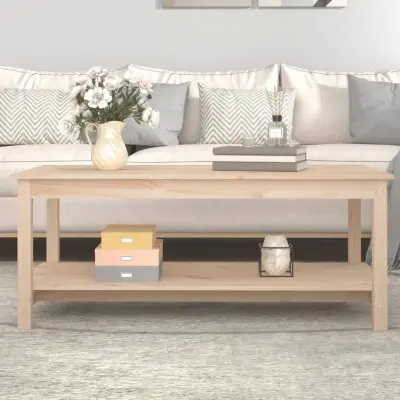 The Living Store Klubska mizica 110x55x45 trdna borovina - Klubska Mizica