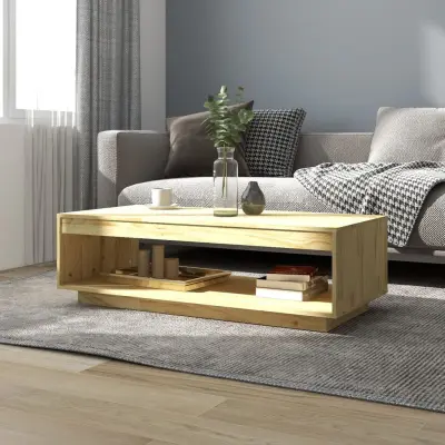 The Living Store Klubska mizica 110x50x33,5 cm trdna borovina - Klubska Mizica