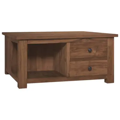 The Living Store Klubska mizica 68x68x33 cm trdna tikovina - Klubska Mizica