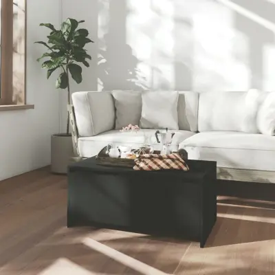 The Living Store Klubska mizica črna 90x50x41,5 cm iverna plošča - Klubska Mizica