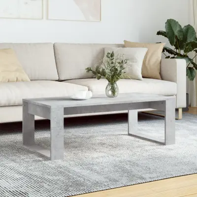 The Living Store Klubska mizica betonsko siva 102x50x35 cm inženirski les - Klubska Mizica