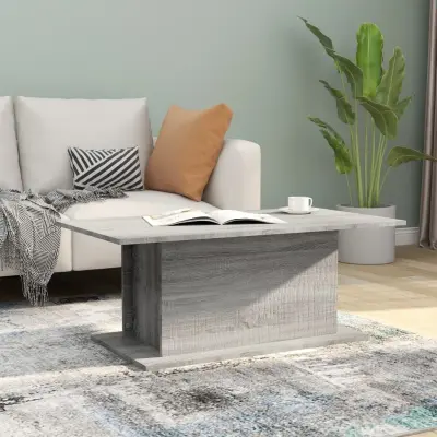 The Living Store Klubska mizica siva sonoma 102x55,5x40 cm iverna plošča - Klubska Mizica