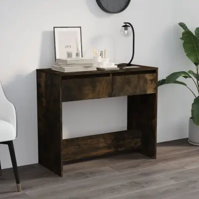 The Living Store Klubska mizica dimljeni hrast 89x41x76,5 cm iverna plošča - Konzolna Mizica