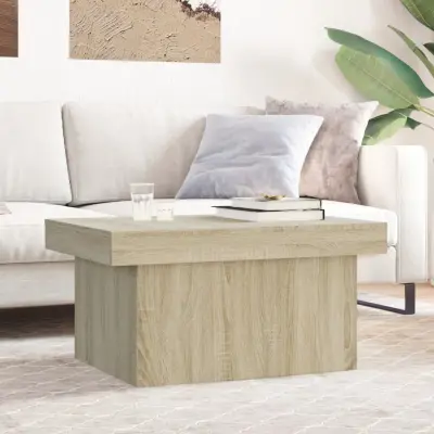 The Living Store Klubska mizica sonoma hrast 80x55x40 cm inženirski les - Klubska Mizica