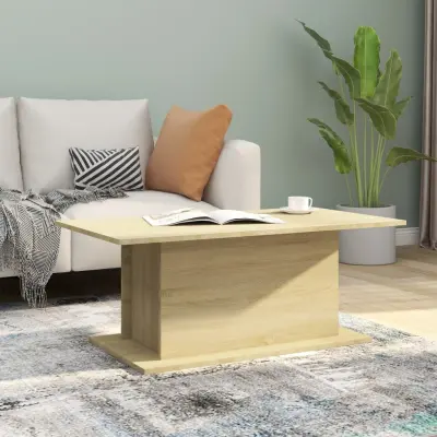 The Living Store Klubska mizica sonoma hrast 102x55,5x40 cm iverna plošča - Klubska Mizica