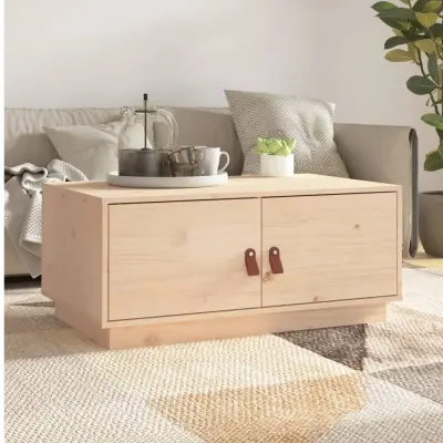 The Living Store Klubska mizica 80x50x35 cm trdna borovina - Klubska Mizica