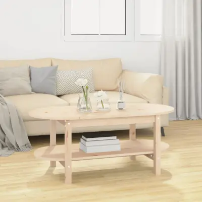 The Living Store Klubska mizica 110x55x45 trdna borovina - Klubska Mizica