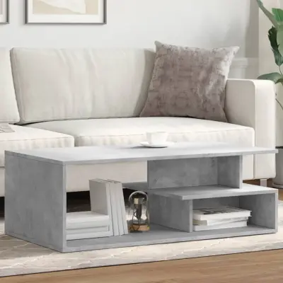 The Living Store Klubska mizica betonsko siva 102x55x35 cm inženirski les - Klubska Mizica