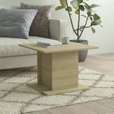 The Living Store Klubska mizica sonoma hrast 55,5x55,5x40 cm iverna plošča - Klubska Mizica