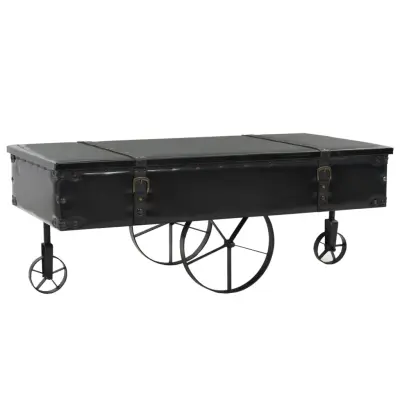 The Living Store Klubska mizica mediapan in les jelke 110x55x43 cm - Klubska Mizica