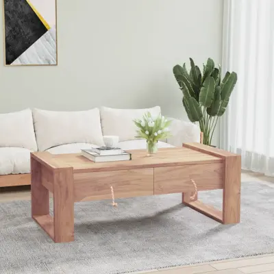 The Living Store Klubska mizica 110x60x40 cm trdna tikovina - Klubska Mizica