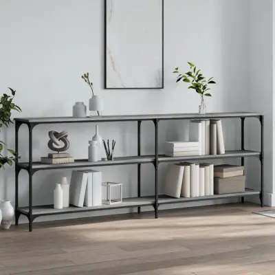 The Living Store Konzolna mizica siva sonoma 200x29x75 cm inženirski les - Konzolna Mizica
