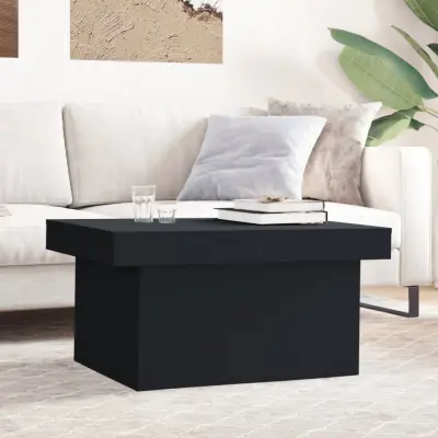 The Living Store Klubska mizica črna 80x55x40 inženirski les - Klubska Mizica