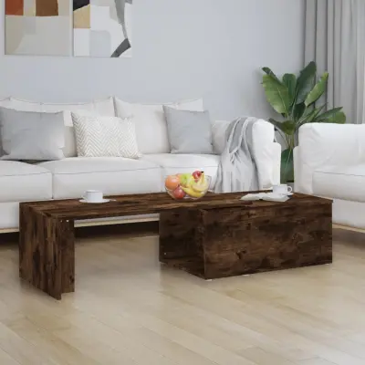 The Living Store Klubska mizica dimljeni hrast 150x50x35 cm inženirski les - Klubska Mizica