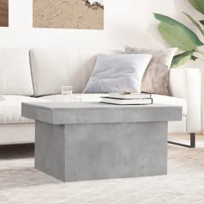 The Living Store Klubska mizica betonsko siva 80x55x40 cm inženirski les - Klubska Mizica